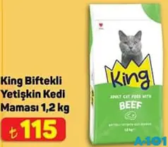 KİNG BİFTEKLİ YETİŞKİN KEDİ MAMASI 1,2 KG indirimli fiyat KİNG BİFTEKLİ YETİŞKİN KEDİ MAMASI 1,2 KG fiyat ve kampanya bilgisi